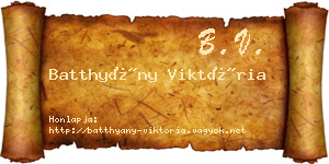 Batthyány Viktória névjegykártya