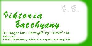 viktoria batthyany business card